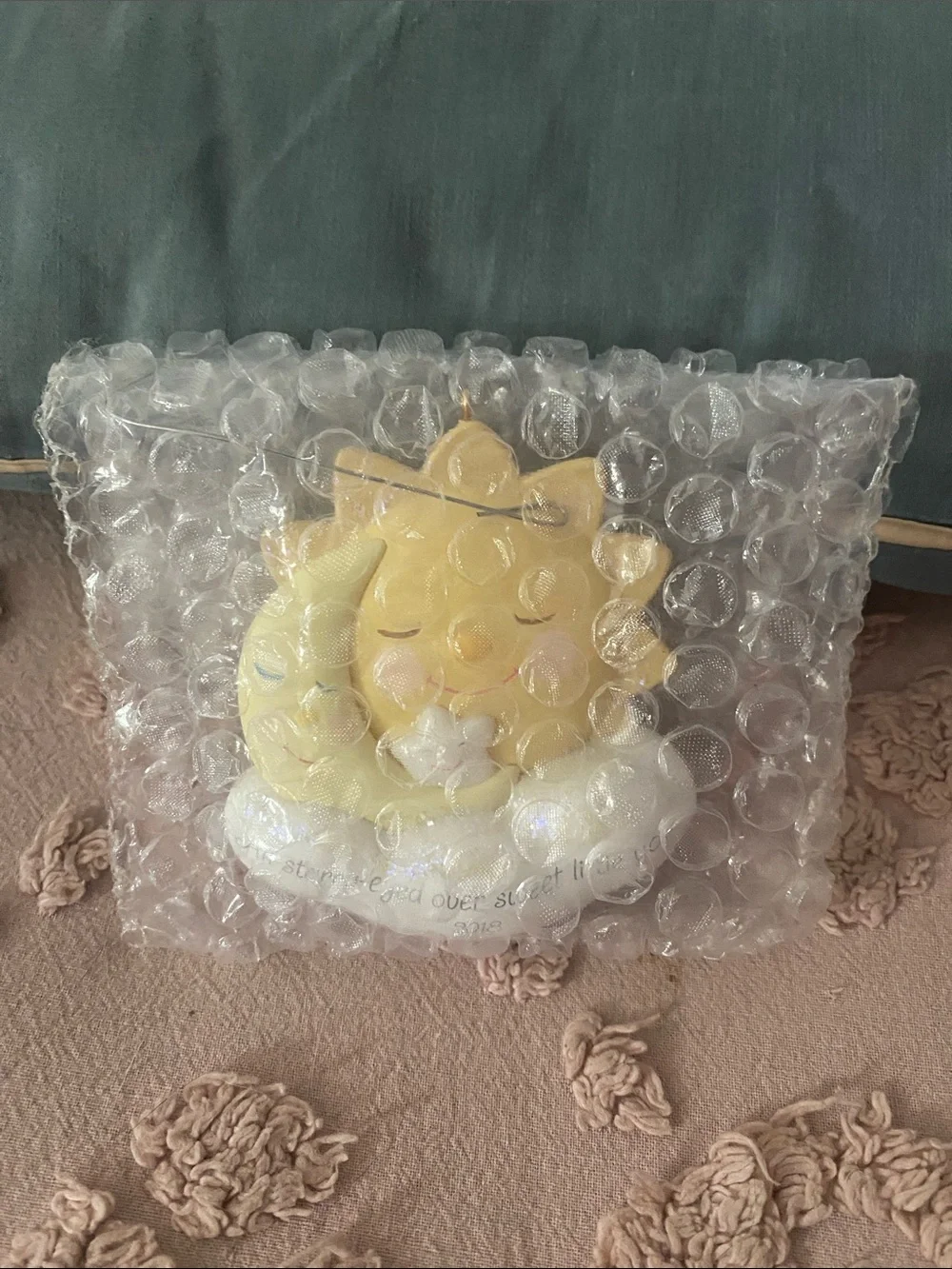 Hallmark Sun & Moon Keepsake Ornament in Yellow, White, Pink